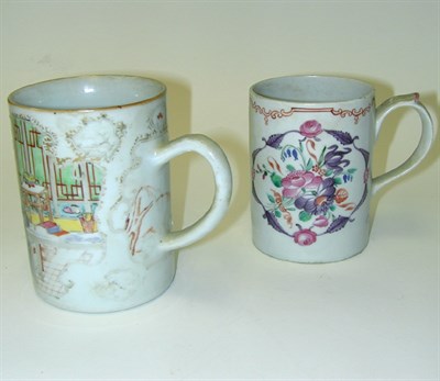 Lot 204 - Two Chinese Export Enamel Decorated Porcelain...