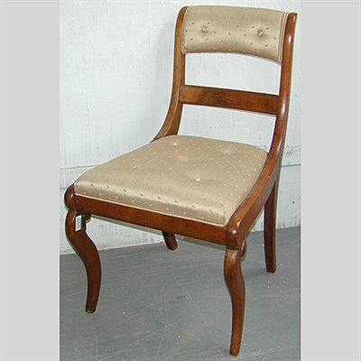 Lot 257A - Set of Four Regency Style Upholstered Mahogany...