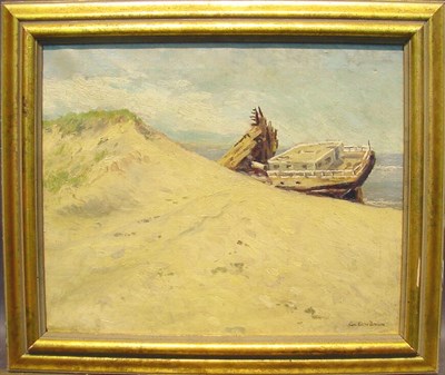 Lot 21 - George Elmer Browne 1871-1946 SHIPWRECK ON THE...