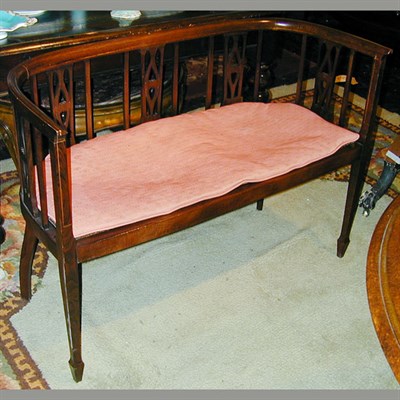 Lot 109 - Edwardian Mahogany Bench