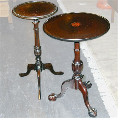 Lot 141 - Two Georgian Style Mahogany Candle Stands