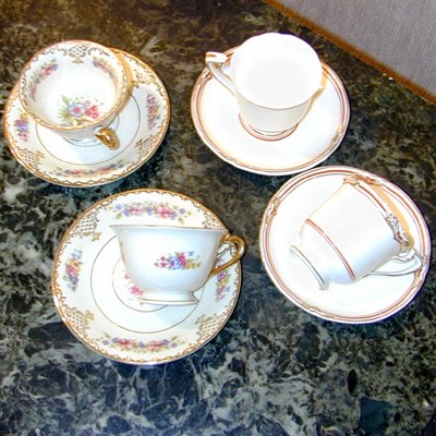 Lot 142 - Group of Porcelain Demitasse Cups and Saucers...