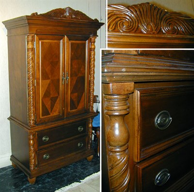 Lot 152 - Victorian Style Walnut Linen Press