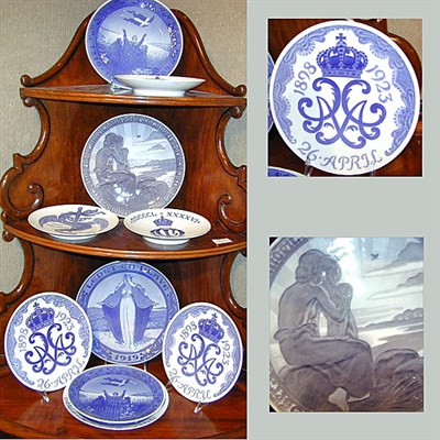 Lot 215 - Group of Ten Royal Copenhagen Porcelain...
