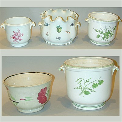 Lot 270 - Group of Five Porcelain Cachepots