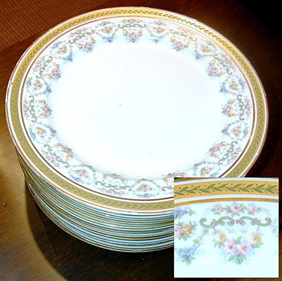 Lot 309 - Set of Eleven Limoges Gilt Decorated Porcelain...
