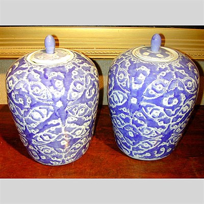 Lot 336 - Two Chinese Blue and White Porcelain Ginger Jars