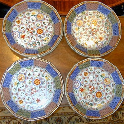 Lot 349 - Group of Eight Chinese Polychrome Decorated...