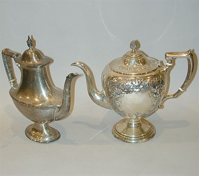 Lot 356 - Two Sterling Silver Teapots Total...