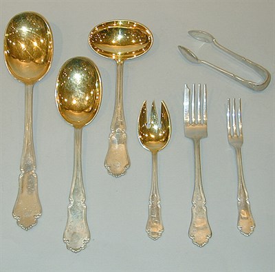 Lot 367 - Group of Continental Silver Gilt Flatware...