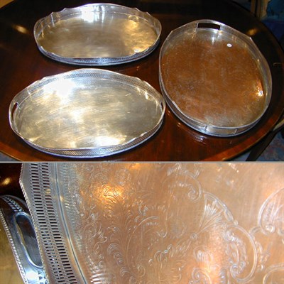 Lot 376 - Group of Three Silver Plated Two-Handled...
