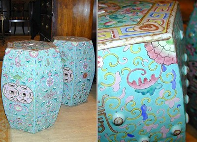 Lot 407 - Pair of Chinese Polychrome Decorated Porcelain...