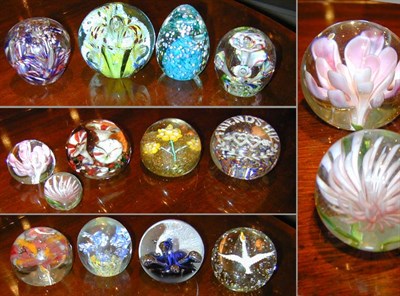 Lot 420 - Group of Paperweights Approximately thirteen...