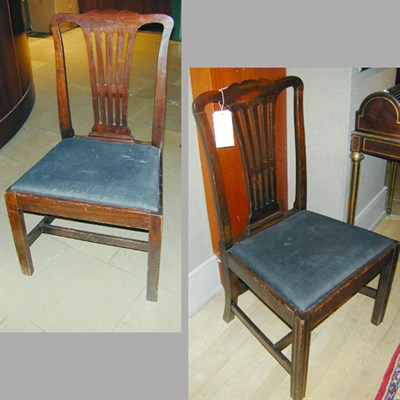 Lot 421 - Pair of George III Mahogany Side Chairs
