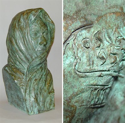 Lot 469 - Bronze Bust of a Maiden