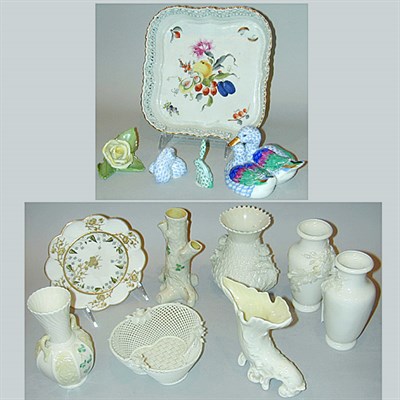 Lot 277 - Miscellaneous Group of Eight Belleek Porcelain...