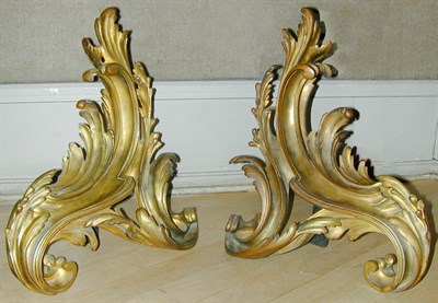 Lot 572A - Pair of Louis XV Style Gilt-Bronze Chenets...