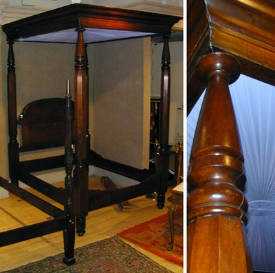 Lot 114 - American Empire Mahogany Canopy Bed