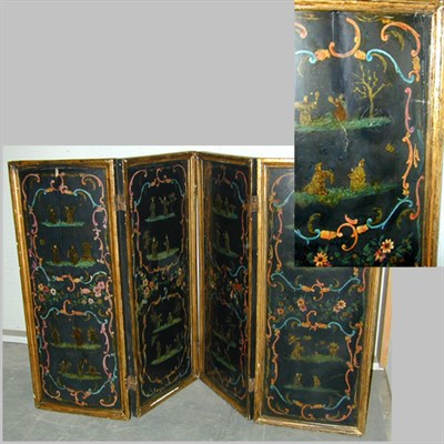 Lot 498 - Chinoiserie Decorated Black Lacquered...