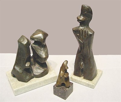 Lot 53 - Amar Nath Sehgal Indian, b. 1922 THREE FIGURAL...