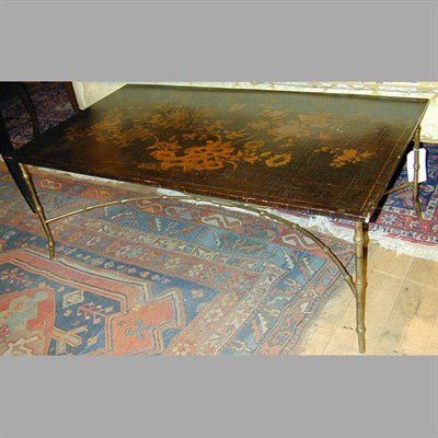 Lot 492 - Regency Style Chinoiserie Decorated Low Table...