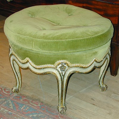 Lot 495 - Rococo Style Painted and Parcel Gilt...