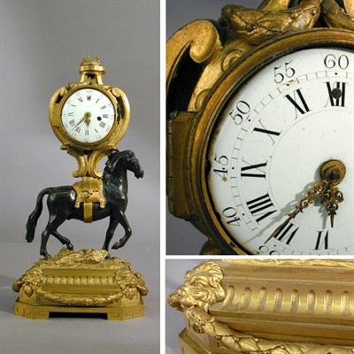 Lot 414 - Louis XVI Style Gilt and Patinated-Bronze...