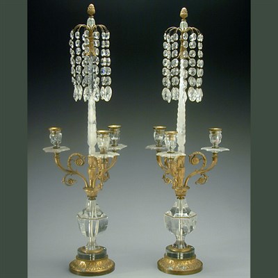Lot 232 - Pair of Louis XVI Style Gilt-Bronze and Rock...