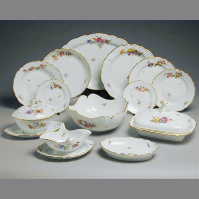 Lot 423 - German Gilt Decorated Porcelain Dinner Service...