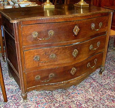 Lot 261 - Provincial Louis XV Walnut Commode Mid 18th...