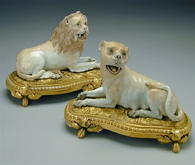 Lot 256 - Pair of Louis XV Style Gilt-Bronze Mounted...