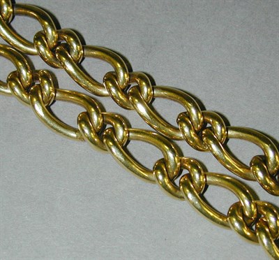 Lot 338 - Gold Link Necklace 14 kt. yellow gold,...