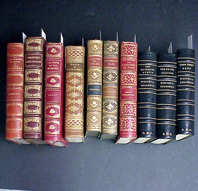 Lot 21 - [BINDINGS] Group of ten vols, bound in full or...