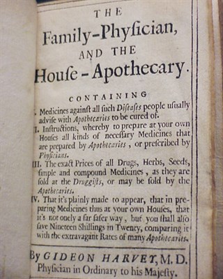 Lot 43 - HARVEY, GIDEON The Family-Physician and the...