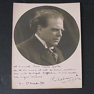 Lot 8 - MASCAGNI, PIETRO Head photograph inscribed ("P....