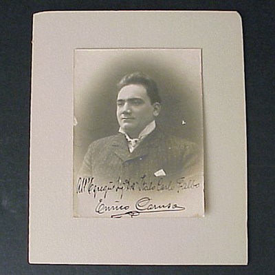 Lot 4 - CARUSO, ENRICO Bust length photograph...