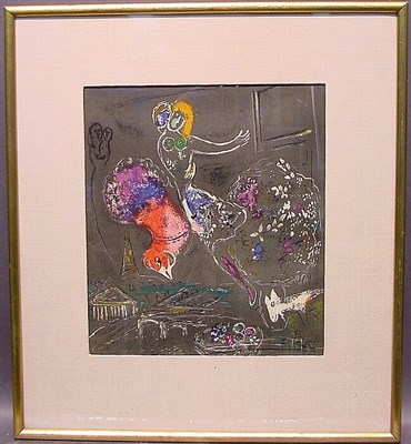 Lot 89 - Marc Chagall NIGHT IN PARIS (MOURLOT 96) Color...