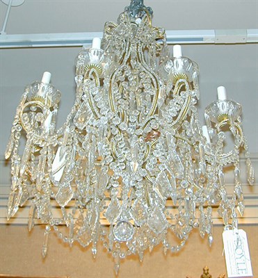 Lot 411 - Louis XV Style Cut and Beaded Glass...
