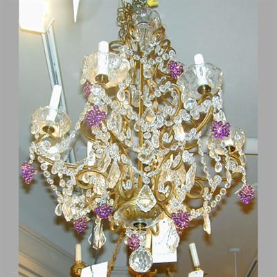 Lot 410 - Louis XV Style Gilt-Metal and Multicolor Cut...