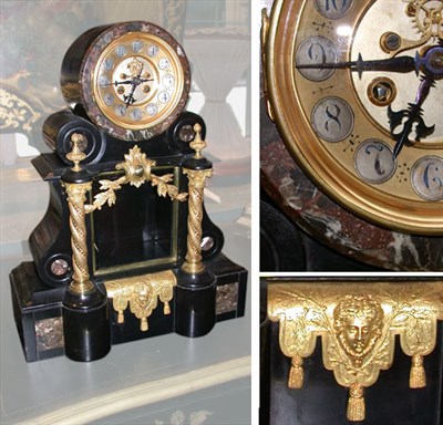 Lot 397 - Napoleon III Gilt-Bronze and Marble Mantel...