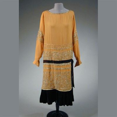 Lot 9 - Silver Embroidered Chemise Dress Possibly Paul...