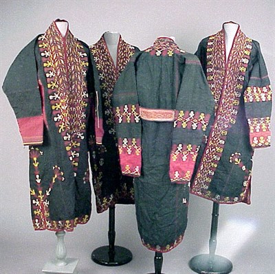 Lot 553 - Group of Woman's Mantles Chyrpy Turkmenistan,...
