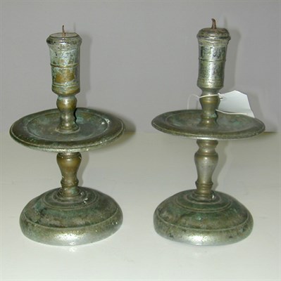 Lot 249 - Pair of Baroque Style Silver Plated Pricket...
