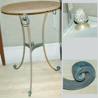 Lot 163 - Pair of Neoclassical Style Wrought Metal...