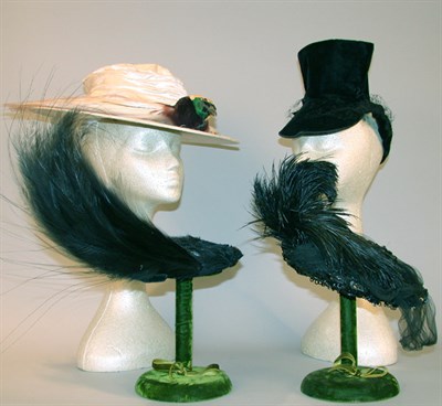 Lot 257 - Group of Four Antique Hats French and American,...