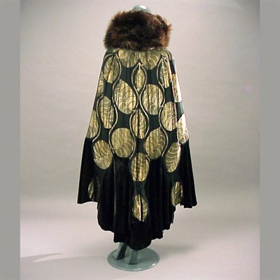 Lot 111 - Lame and Velvet Cape French, 1920s...