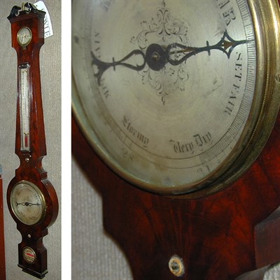 Lot 396 - George III Mahogany Barometer