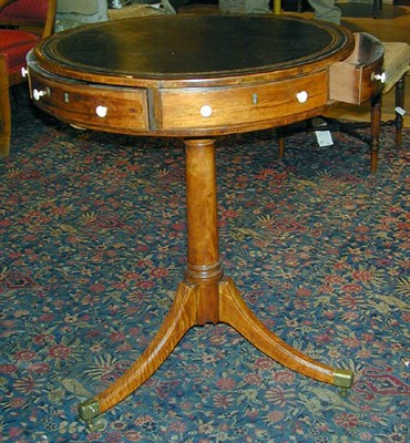 Lot 501 - George III Mahogany and Rosewood Drum Table...