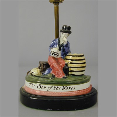 Lot 119 - Staffordshire Pottery Lamp