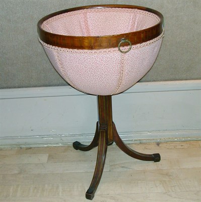 Lot 563 - Regency Style Inlaid Mahogany Sewing Basket